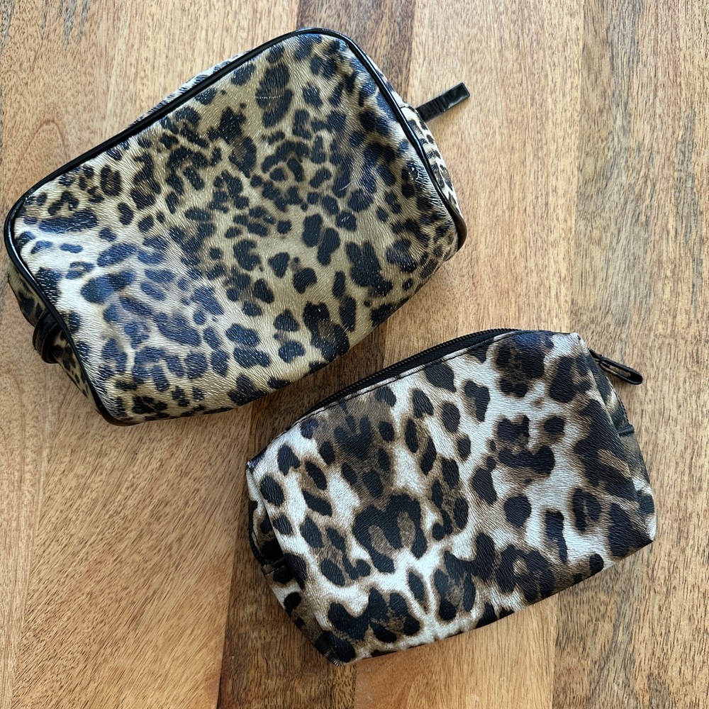 Leopard print Cosmetic Pouches